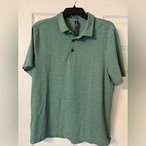 lululemon athletica Men's Heathered Green Polo